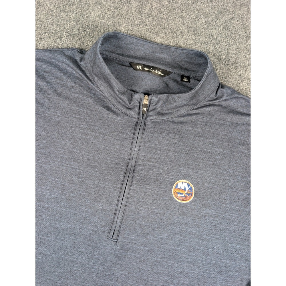 NY Islanders Travis Mathew 1/4 Zip Pullover Mens 2XL Navy Blue‎ NHL Hockey